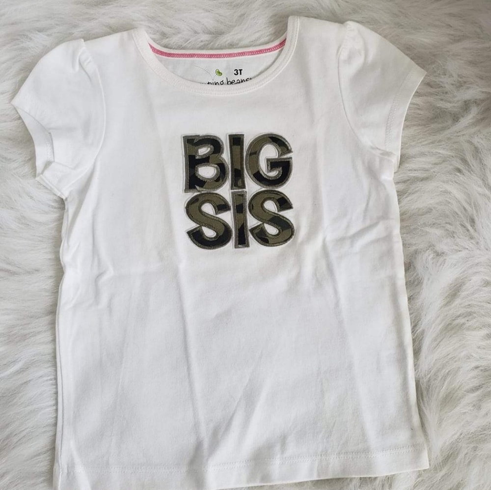 Big Sis Camo Shirt Size 3t Discontinued